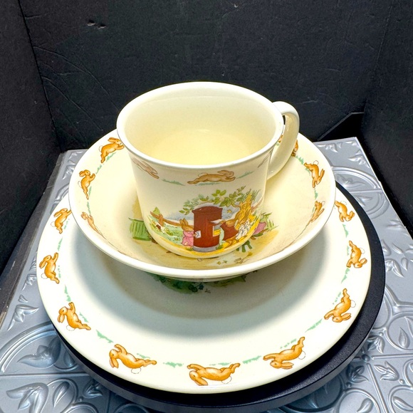 2002 Royal Doulton for Kids Bunnykins Cup Bowl Plate 3pcs - Picture 1 of 10